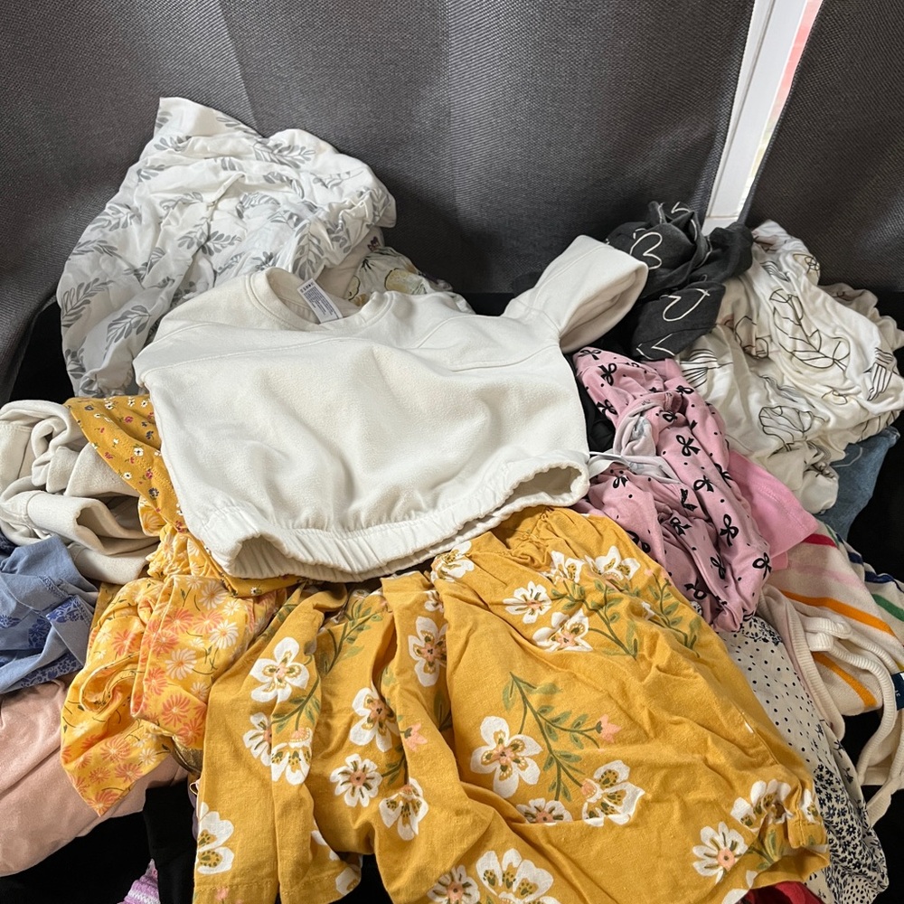 Girls Clothing Lot Dresses shirts sweaters tops bottom PJs size 3-4